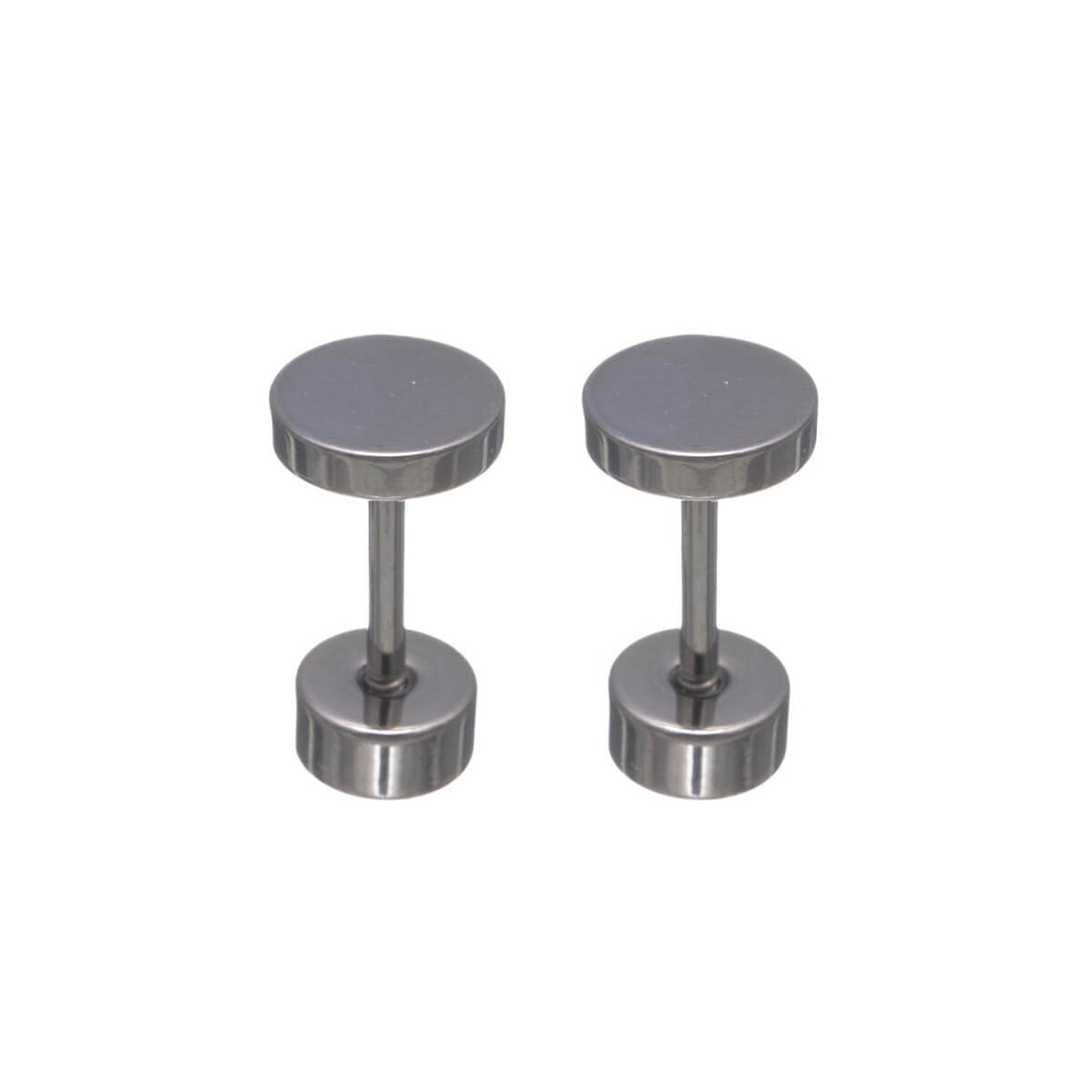 Titanium Stud Earrings 5mm – Screw-on Flat Back (G23)