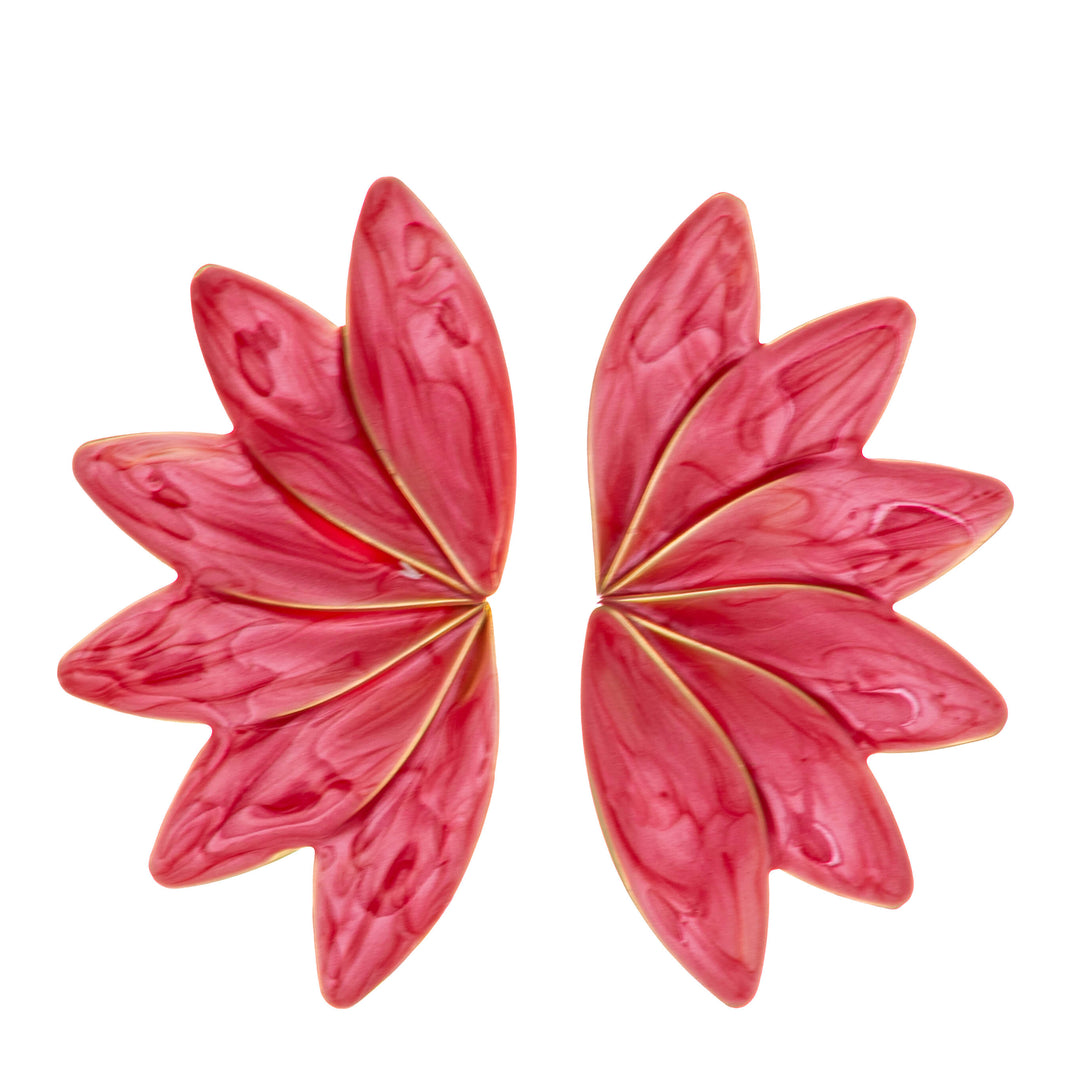 Colorful fan-shaped earrings – a striking design