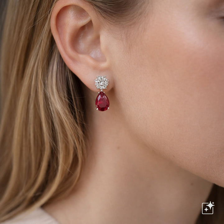 Zirconia teardrop earrings – delicate party jewelry