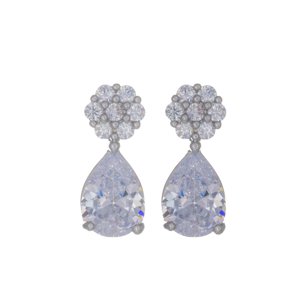 Zirconia teardrop earrings – delicate party jewelry