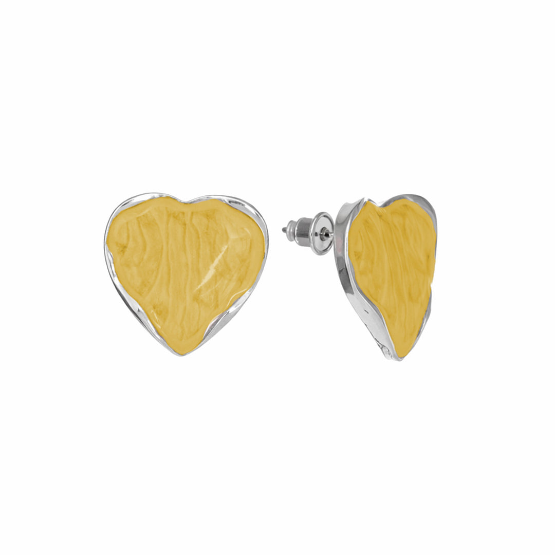 Colored heart earrings