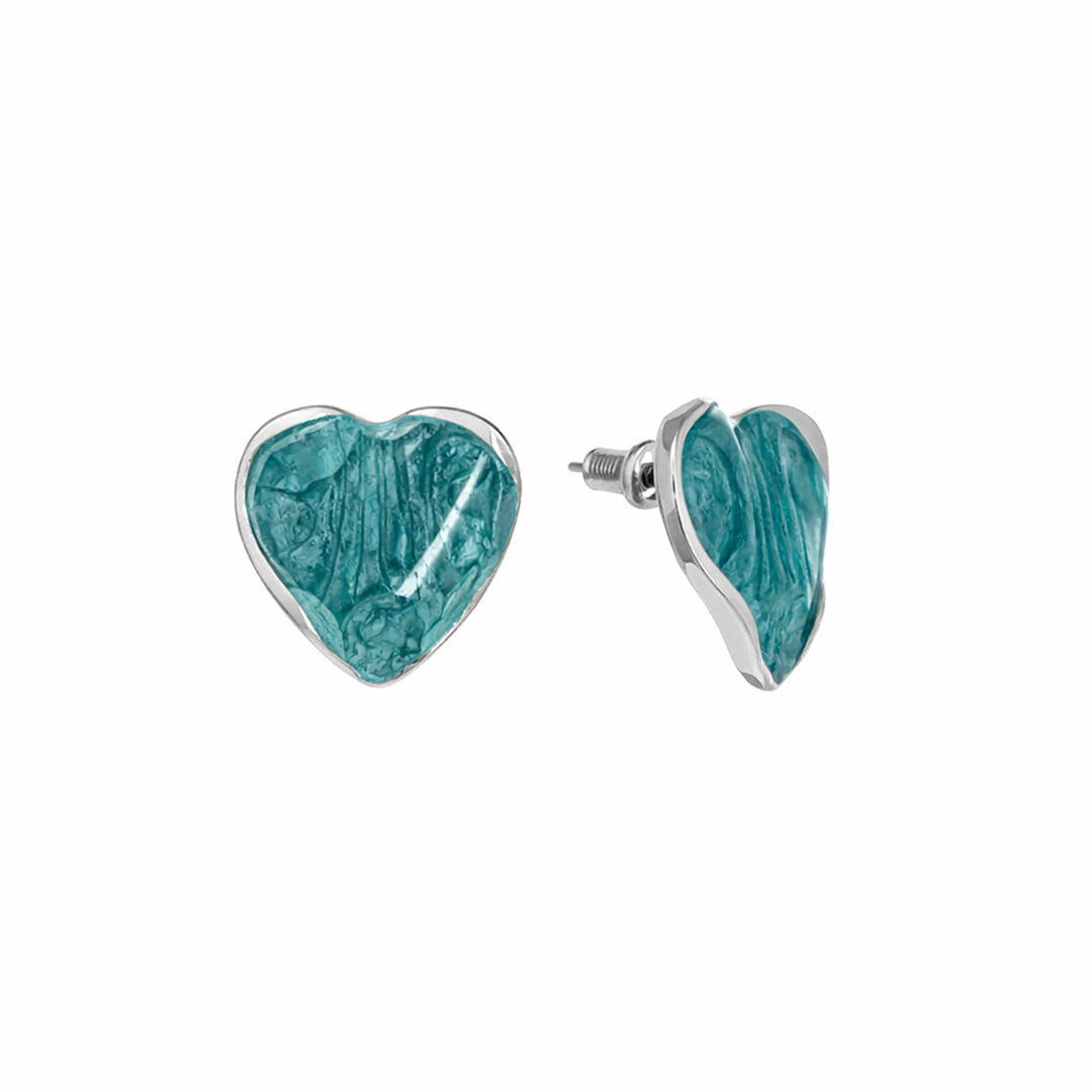 Colored heart earrings
