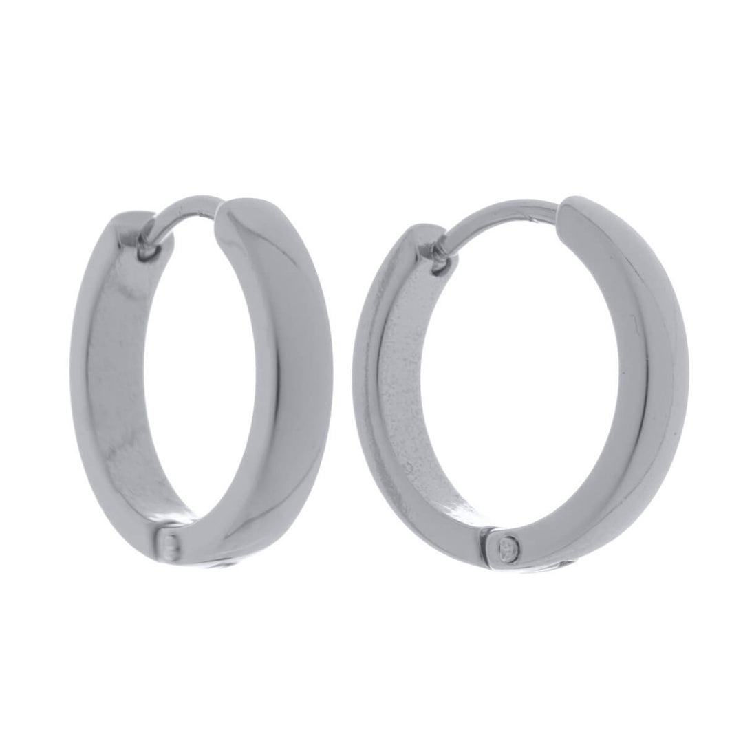 Curved steel earring 3mm (surgical steel 316L)