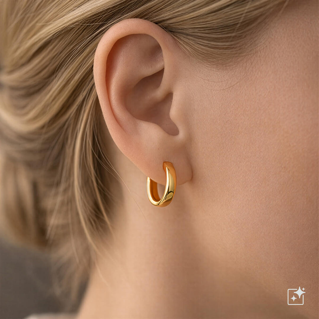 Curved steel earring 3mm (surgical steel 316L)