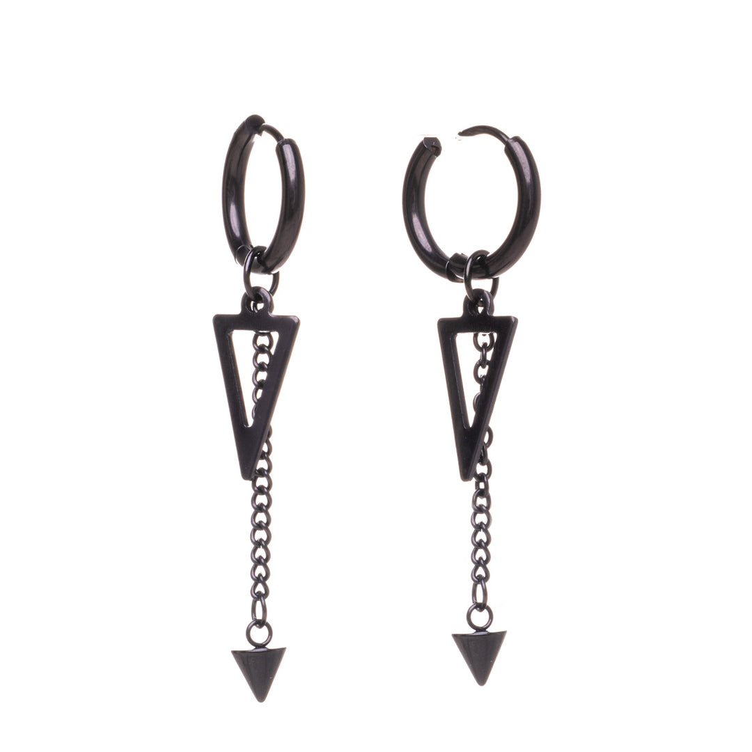 Spike pendant earrings ring earrings (Steel 316L)