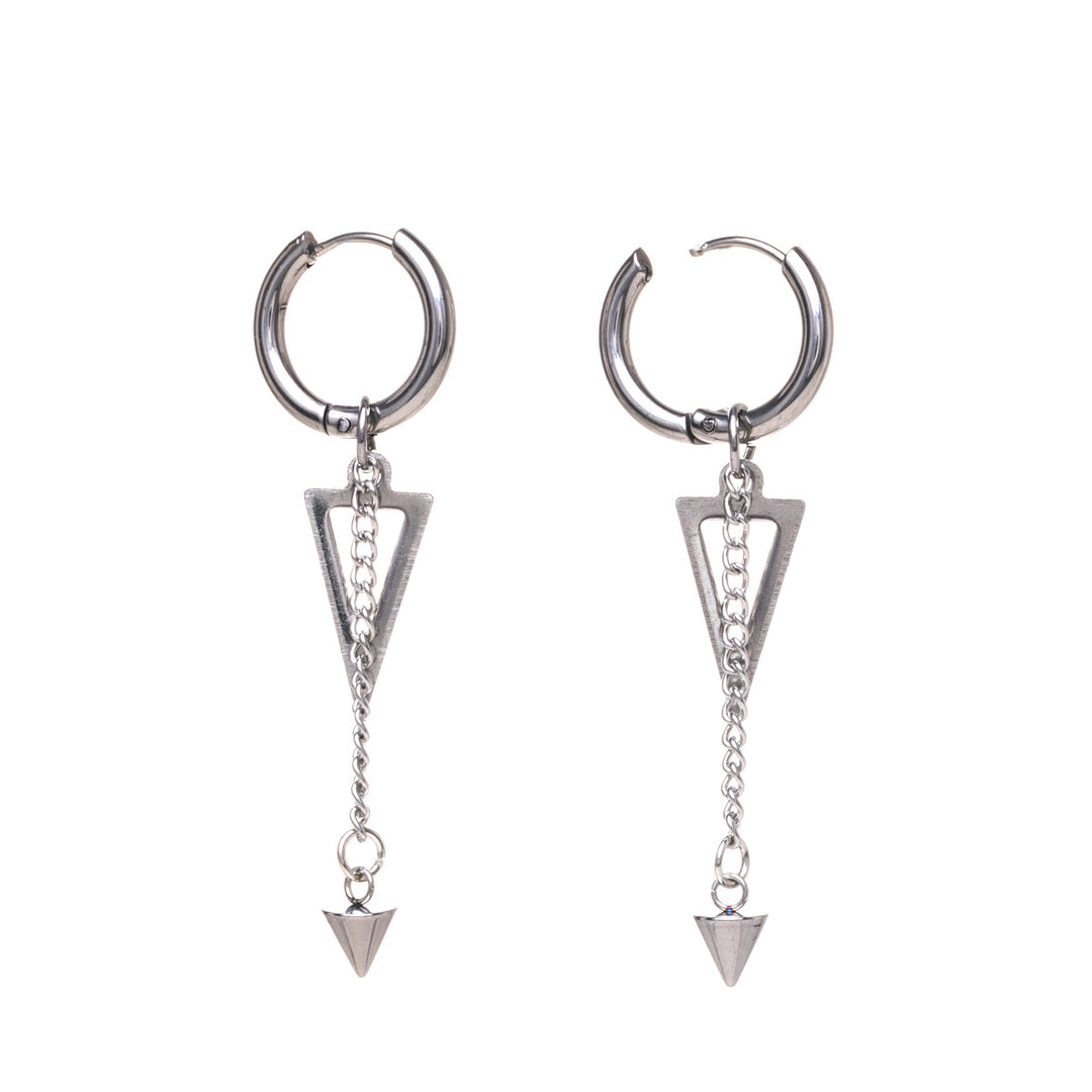 Spike pendant earrings ring earrings (Steel 316L)