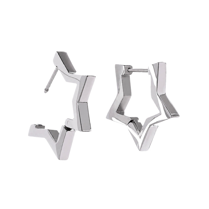 Steel star earrings (Steel 316L)