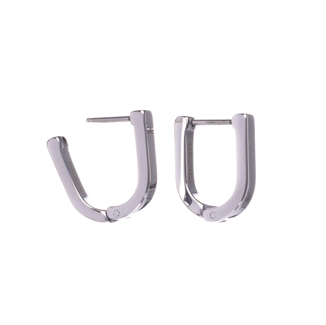 U-shaped earrings steel ring earrings