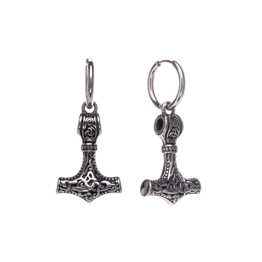 Mjölnir Thor's hammer pendant earrings (Steel 316L)