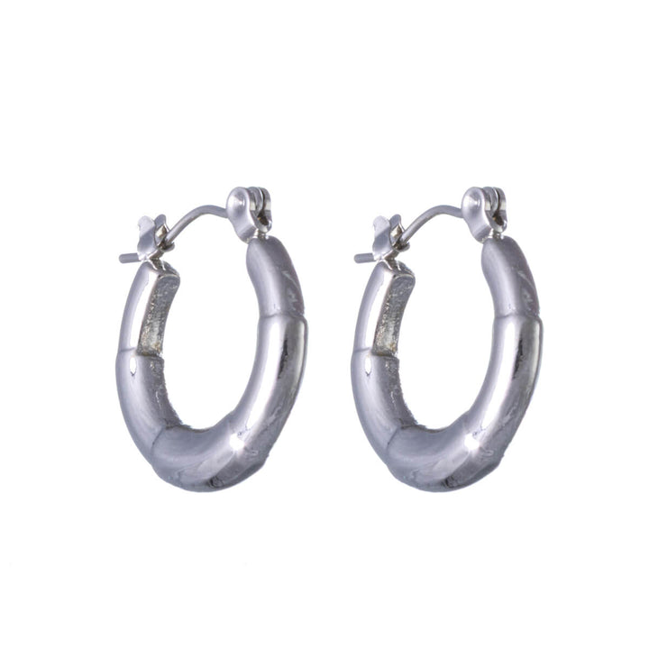Textured round steel earrings (Steel 316L)