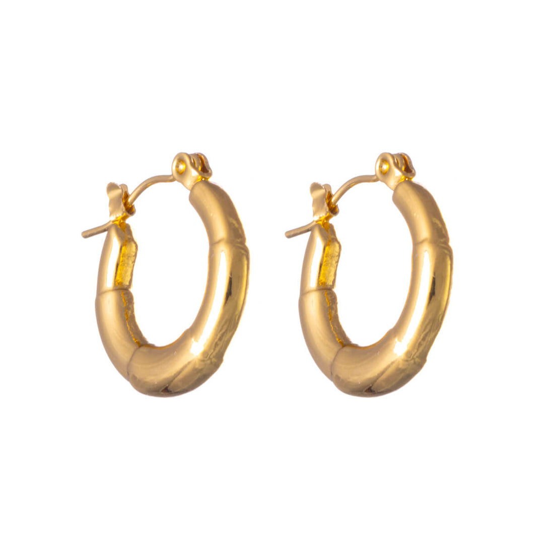 Textured round steel earrings (Steel 316L)