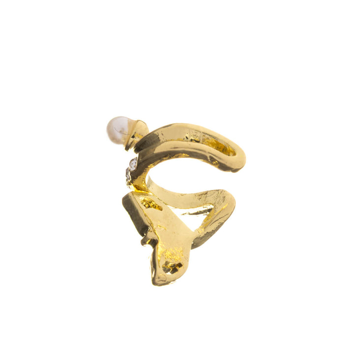 Twisting decorated rustic ear cuff