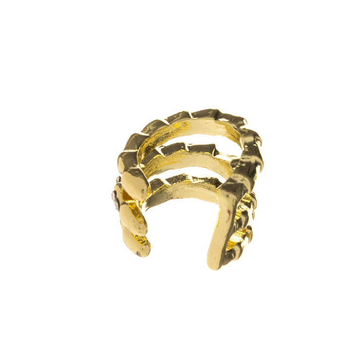 Exquisite three-row rustic ear cuff