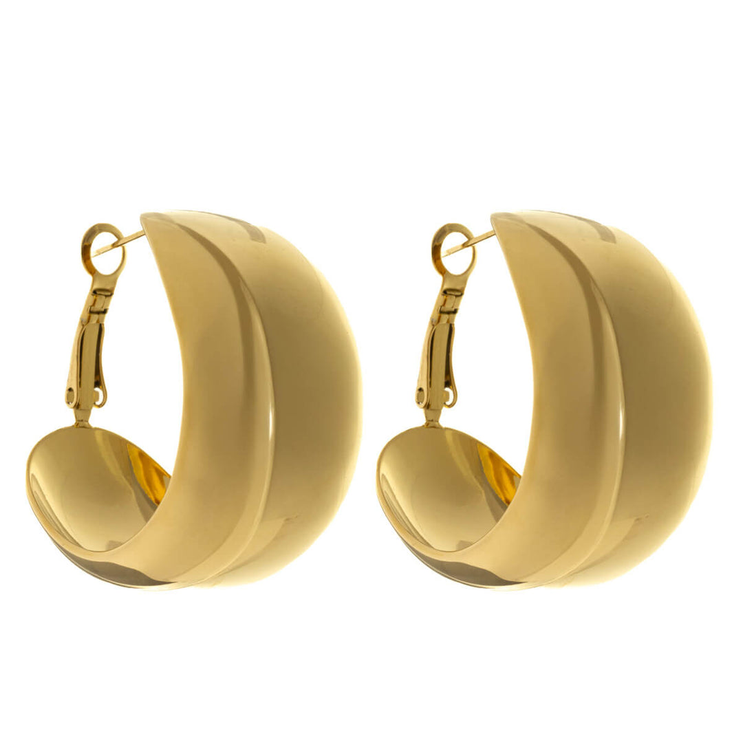 Steel wide earrings 3.3cm (Steel 316L)