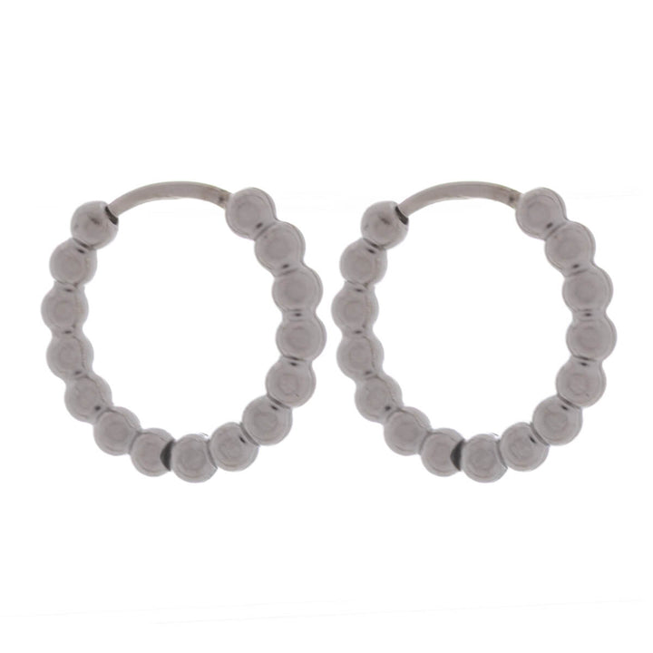 Small steel pearl earrings 10mm (Steel 316L)