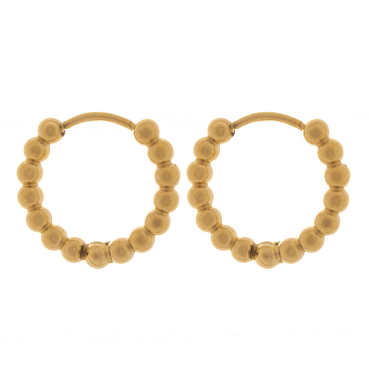 Small steel pearl earrings 10mm (Steel 316L)