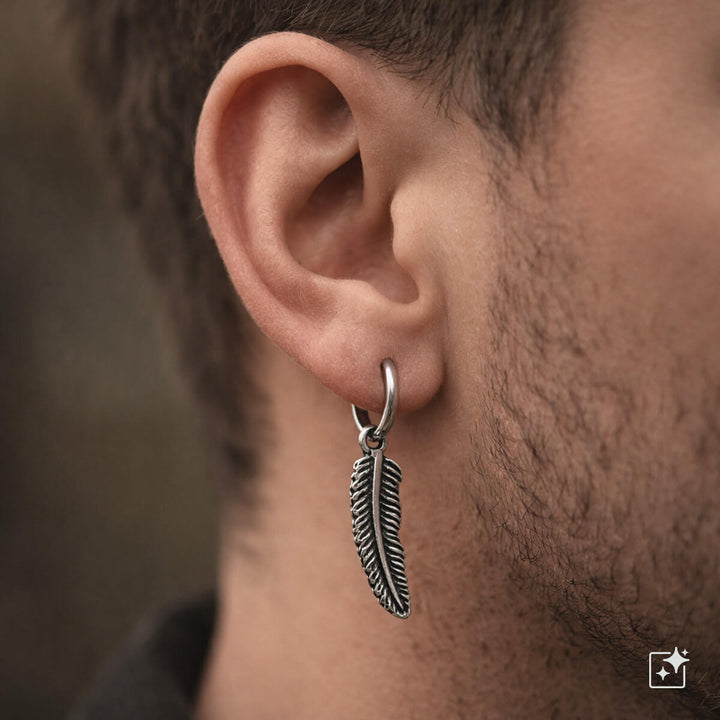 Men's ear rings with clasp – surgical steel