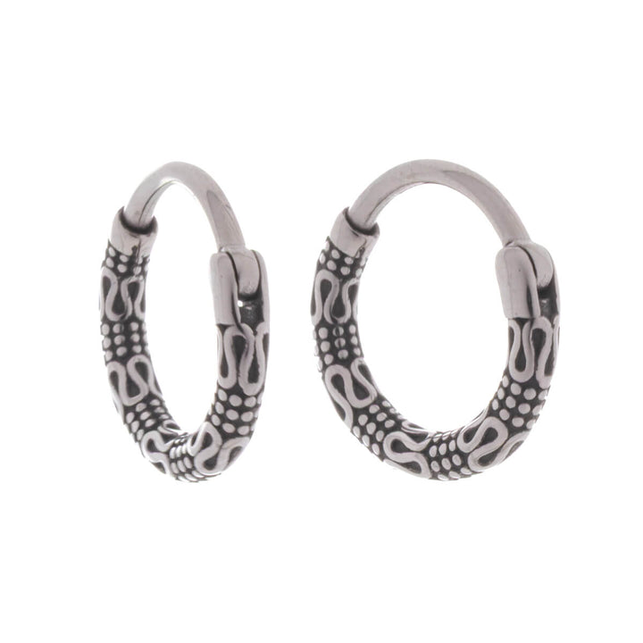 Men's decorated earring – surgical steel