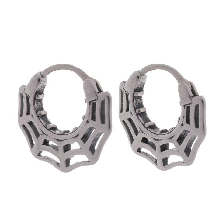 Spider web earring 10mm - surgical steel (316L)