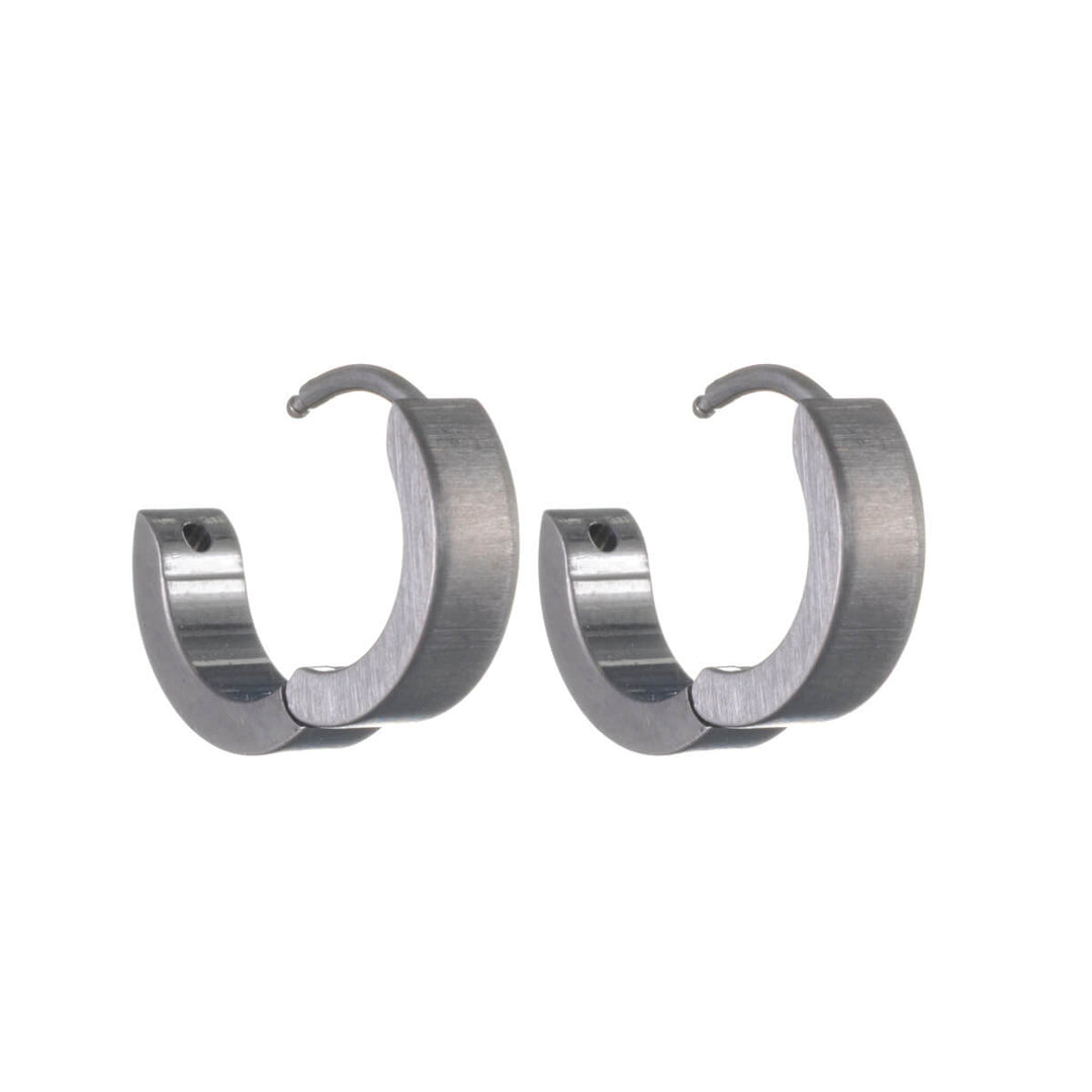 Titanium Earrings 10 mm – Flat Brushed G23