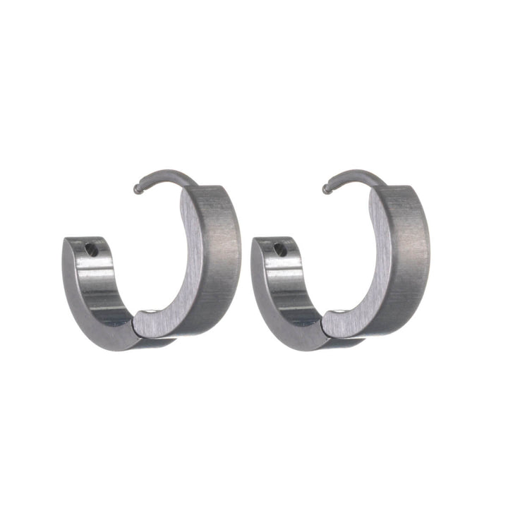Titanium Earrings 10 mm – Flat Brushed G23