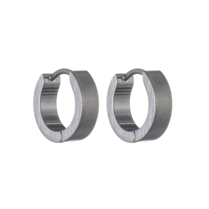 Titanium Earrings 10 mm – Flat Brushed G23