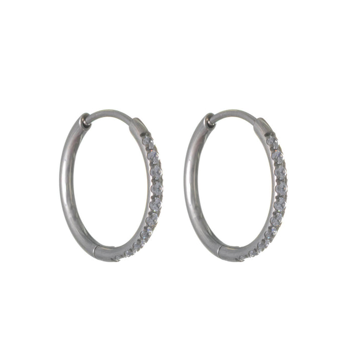Titanium Zirconia Ear Rings – Pavé (G23)