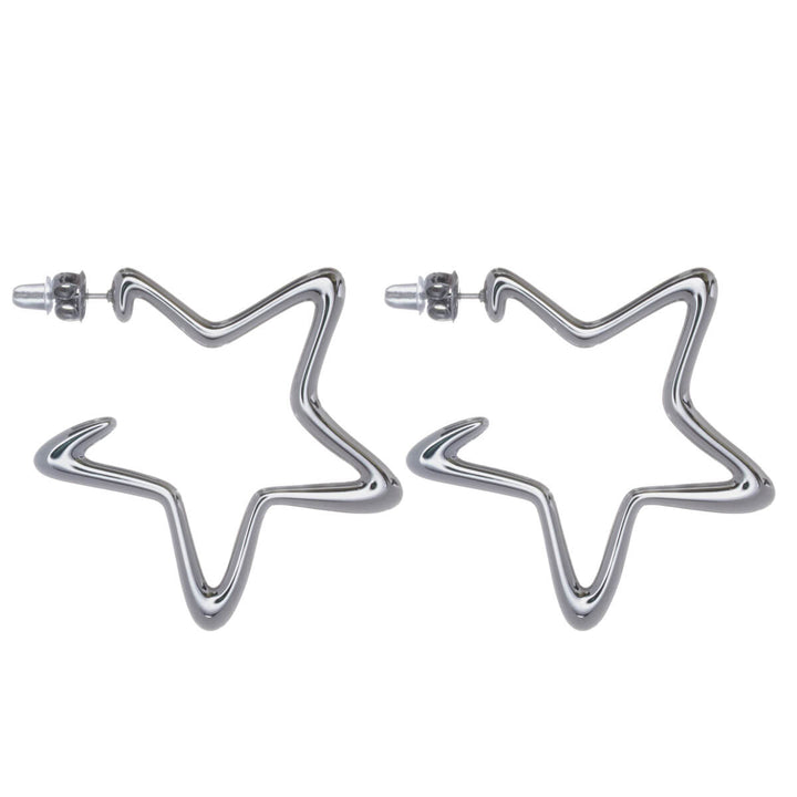 Star Earrings – Steel Star-Shaped Earrings