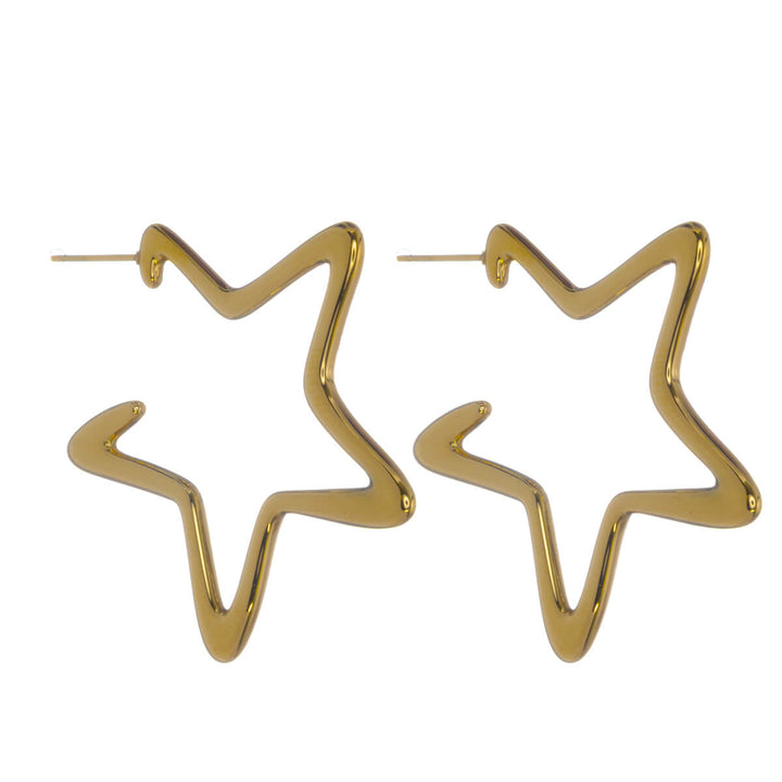 Star Earrings – Steel Star-Shaped Earrings