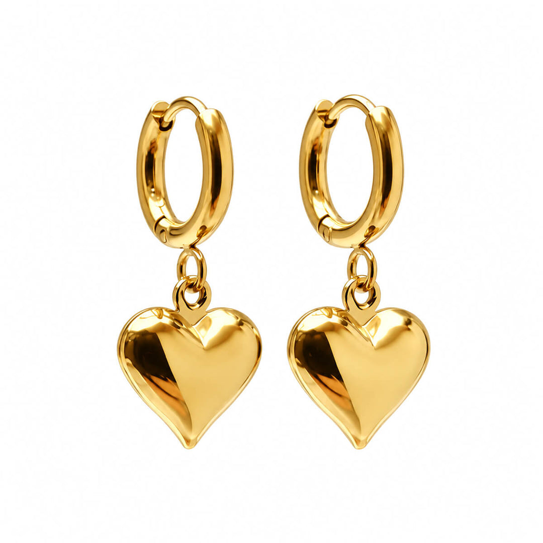 Heart-shaped Earrings – Delicate Steel Earrings (316L Steel)