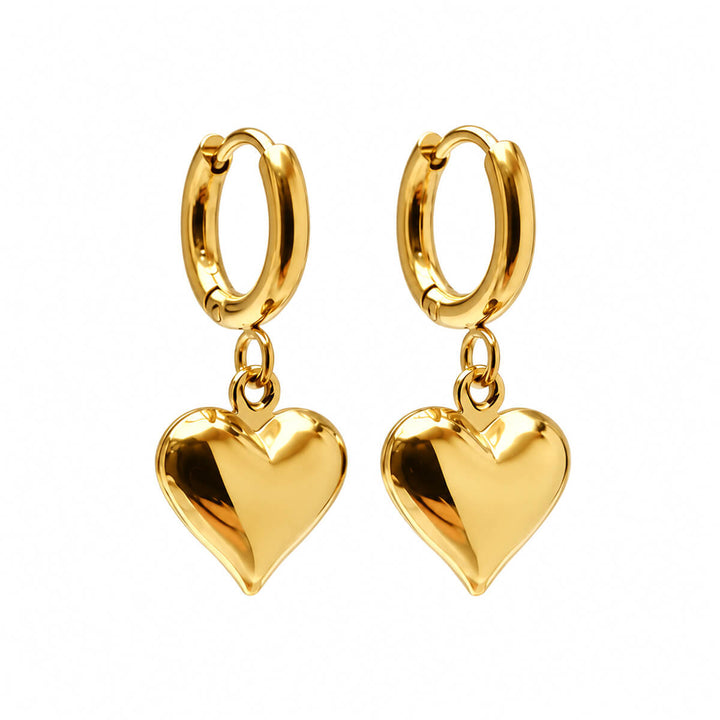 Heart-shaped Earrings – Delicate Steel Earrings (316L Steel)
