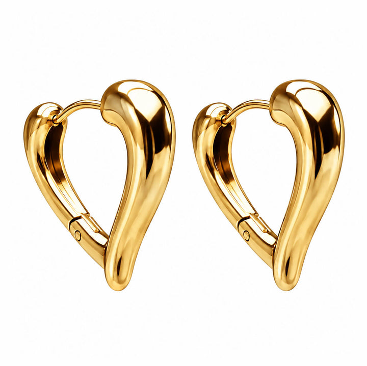 Heart-shaped earrings, 2 cm (surgical steel)