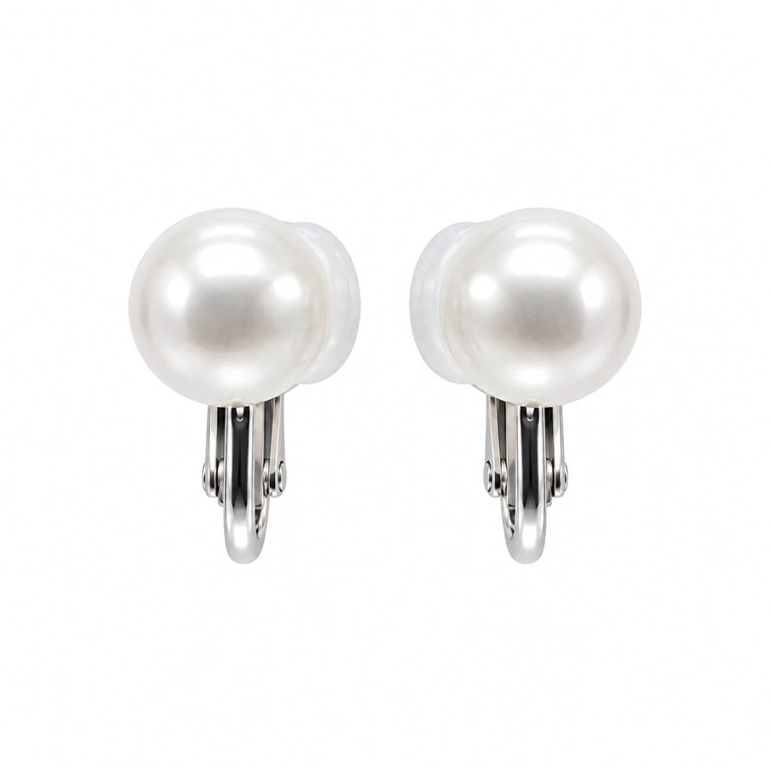 Bead pin 8mm clip earrings (steel 316L)