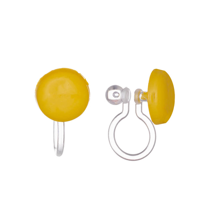 Plastic flats Clip-on earrings 8mm