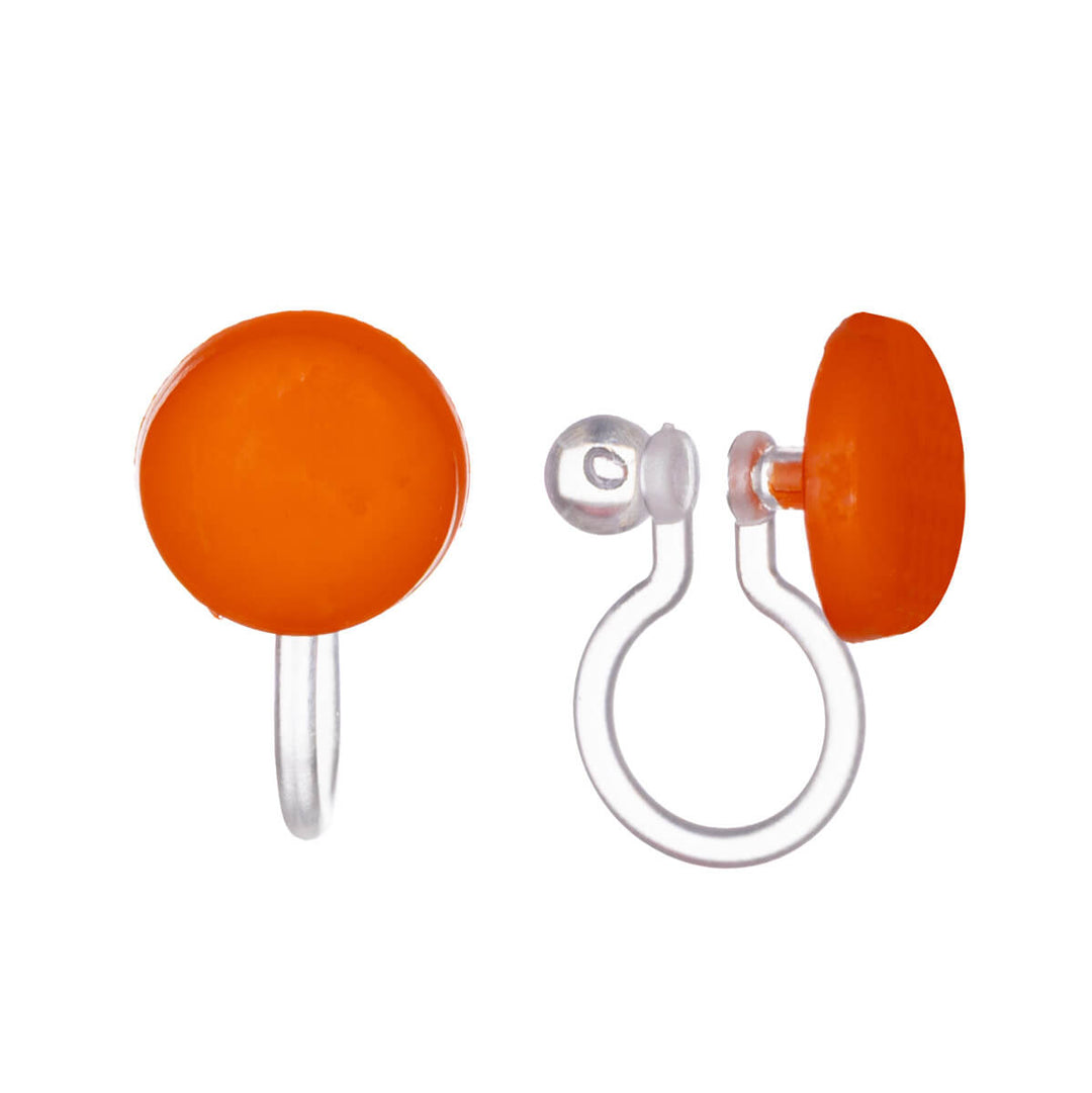 Plastic flats Clip-on earrings 8mm