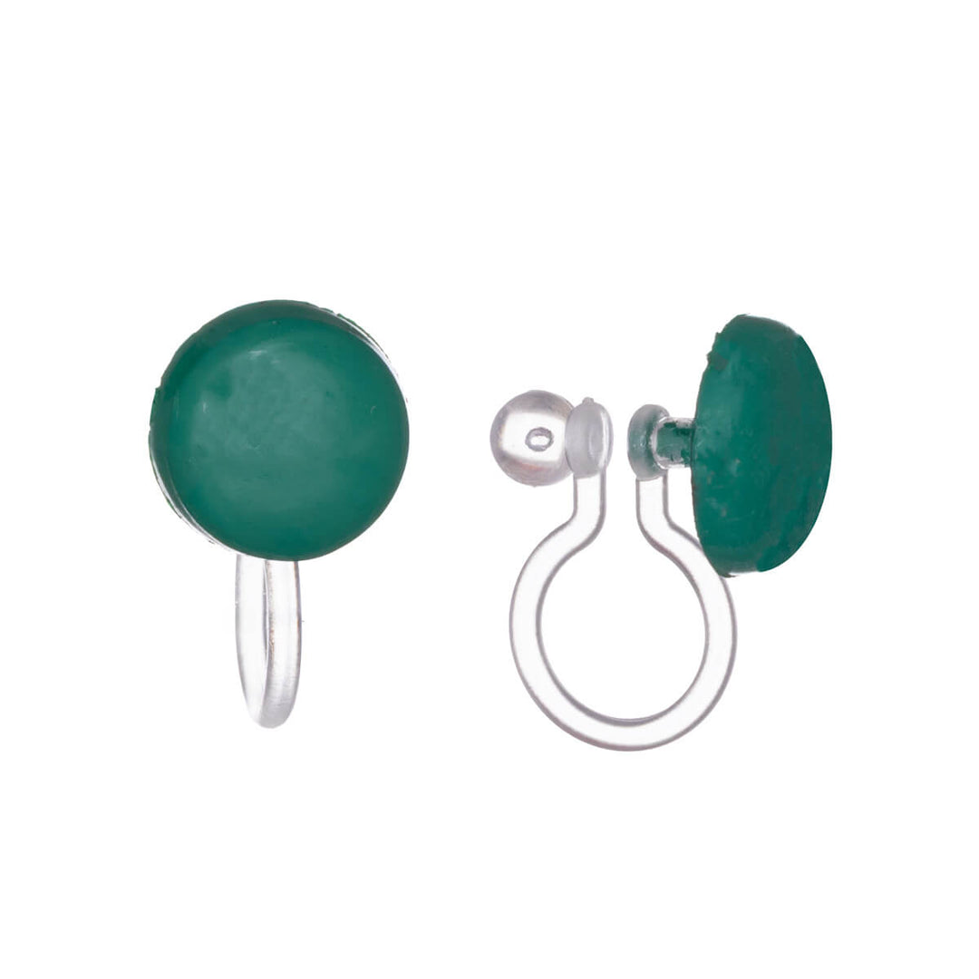 Plastic flats Clip-on earrings 8mm