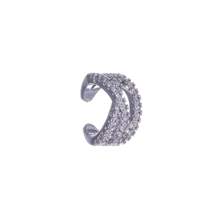 Kolmerivinen zirkonia rustokoru ear cuff 1kpl