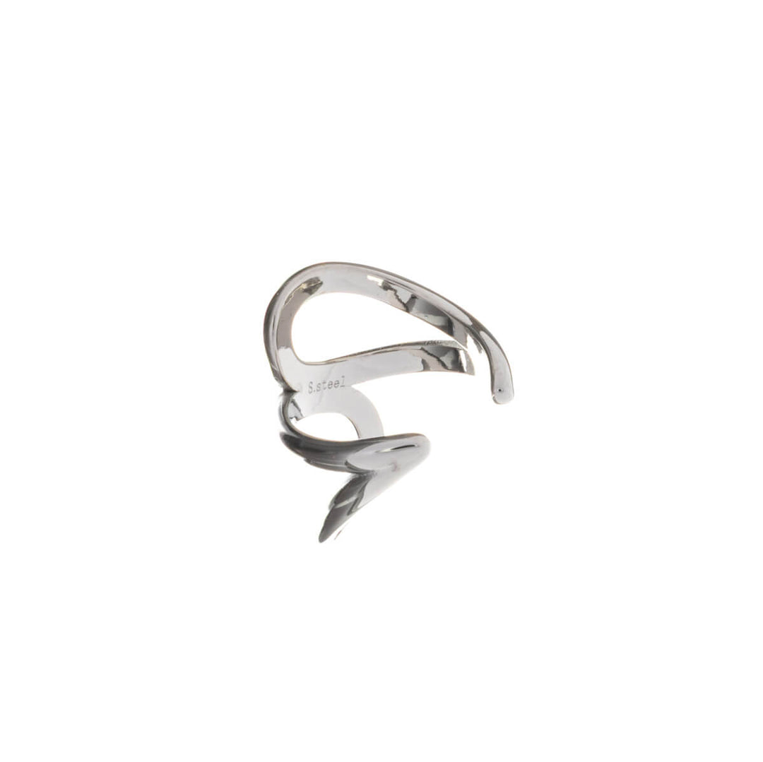 Round links wide ear cuff with cartilage (Steel 316L)