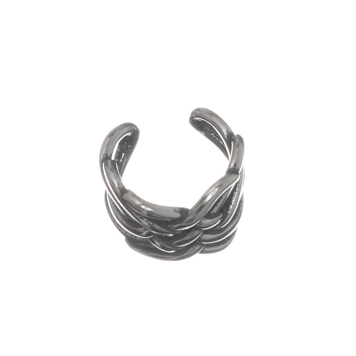 Cross-woven ear cuff earring (316L surgical steel)