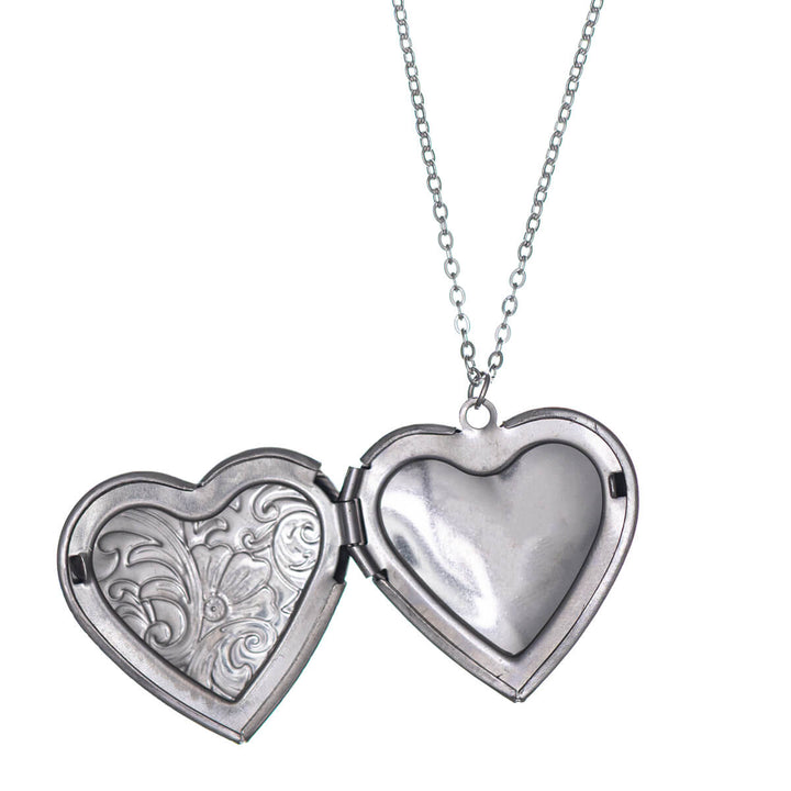 Steel heart medallion necklace (316L steel)