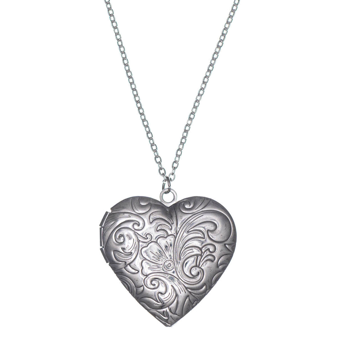 Steel heart medallion necklace (316L steel)