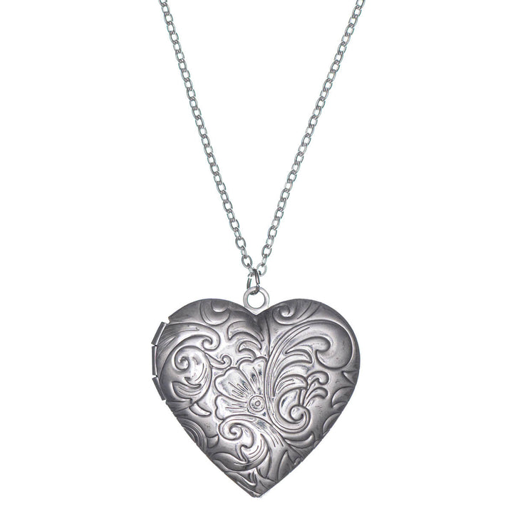 Steel heart medallion necklace (316L steel)