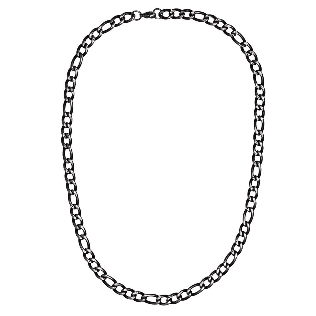 Dark figaro necklace steel necklace 8mm 55cm