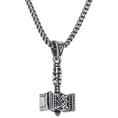 Thor's hammer pendant necklace (Steel 316L)