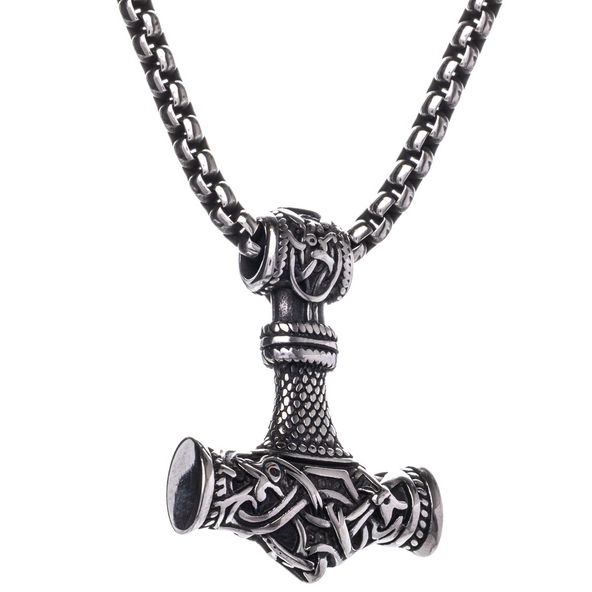 Thorin hammer Mjölnir pendant necklace (Steel 316L)