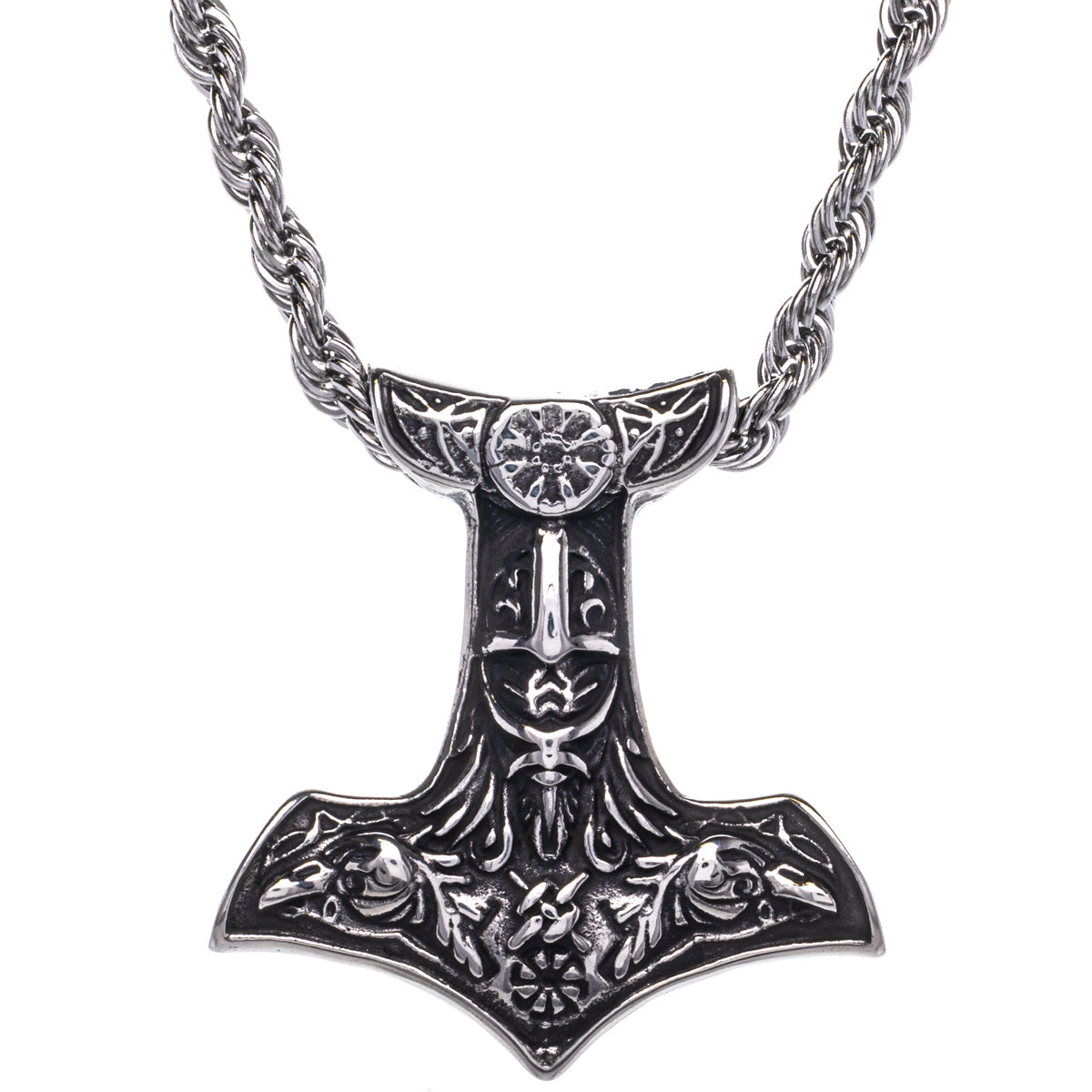 Thorin hammer Mjölnir pendant necklace (Steel 316L)p
