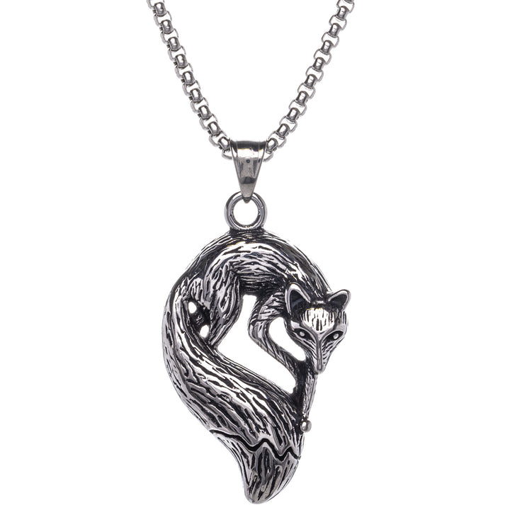 Fox pendant necklace (Steel 316L)