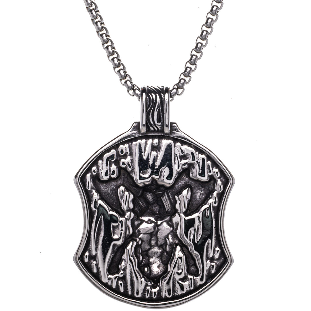 Berserker shield and axe pendant necklace (Steel 316L)