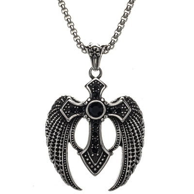 Gothic cross pendant necklace (Steel 316L)