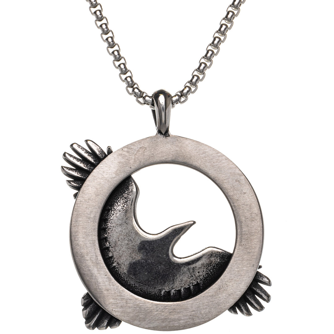 Hugin & Munin baskets pendant necklace (Steel 316L)